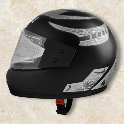 NOAX ISI MARKED KING OF HELMET UNISEX RIDDING HELMET TOP SELLING(DD-720 Motorbike Helmet(Silver)