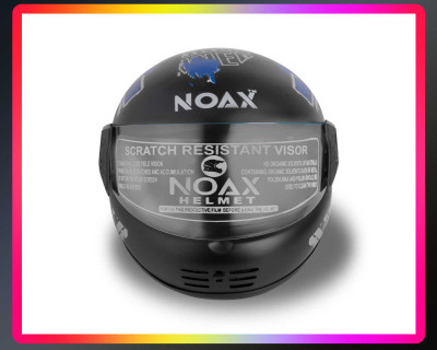NOAX SOLID QUALITY FOR UNISEX HELMET FULL FACE SL-120 Motorbike Helmet(Blue)
