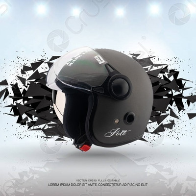OZONE Superior Helmet_Open face_VG_21@A16 Motorbike Helmet(Dark Grey)