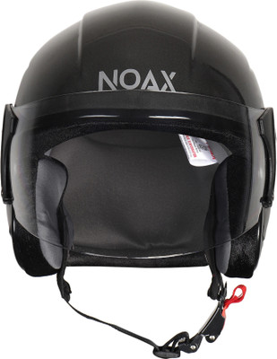 NOAX ISI marked helmet solid helmet((fk17 Motorbike Helmet(Silver black)