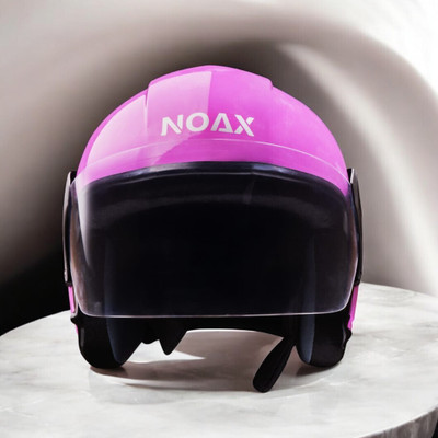 NOAX SAFETY HELMET FOR ONROAD RIDDING SOLID MATERIAL-TWO WHEELER(SLFK-AT-951 Motorbike Helmet(Pink)