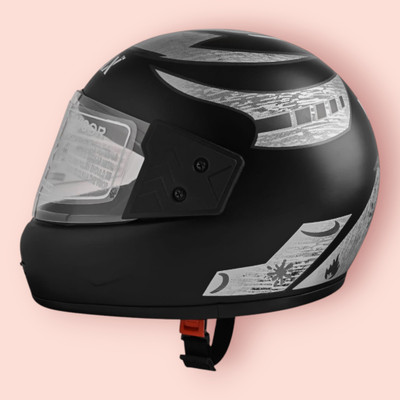 Font unisex full face good hard quality helmet-Silver302B Motorbike Helmet(Silver)
