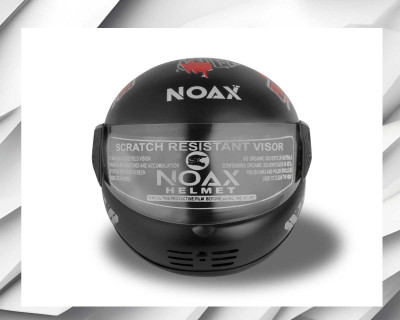 NOAX ISI MARKED FULL FACE HELMET FOR SAFE RIDING UNISEX BUYY_404 Motorbike Helmet(Red)