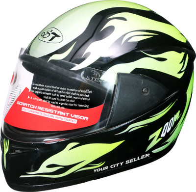 stiss F-10 Motorbike Helmet(Green)