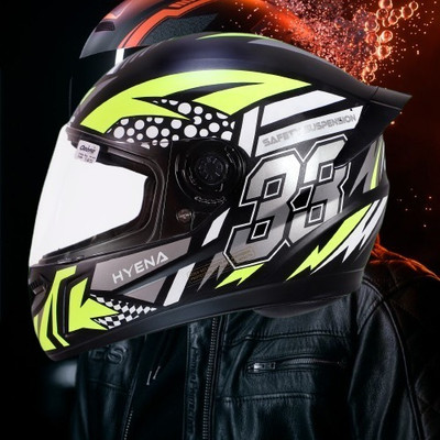 OZONE Full Face_Unique Design Helmet_Premium Class_@V@17 Motorbike Helmet(YELLOW BLACK)