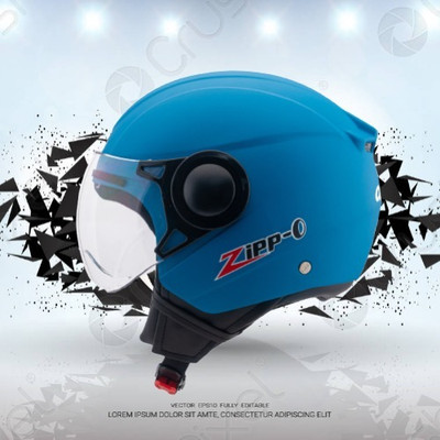 OZONE Superior Helmet_Open face_VG_21@A26 Motorbike Helmet(Blue)