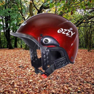 OZONE Ozzy Plain_OF_Unisex_largesize_Oz056 Motorbike Helmet(Red)