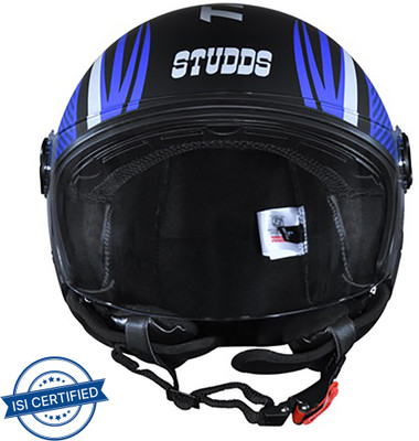 STUDDS TRACK D3 Motorbike Helmet(MATT BLACK N1)