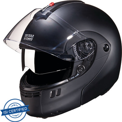 STUDDS NINJA 3G DOUBLE VISOR FULL FACE -L Motorbike Helmet(Matt Black)