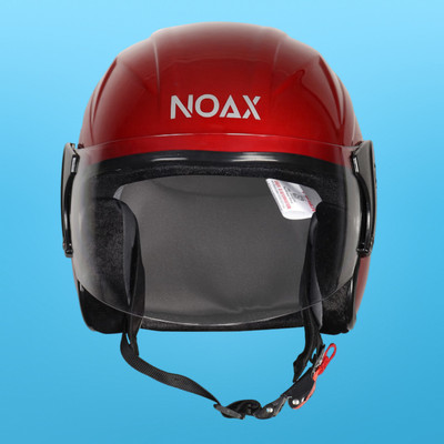 NOAX KING OF HELMET UNISEX OPEN FACE HELMET_5 Motorbike Helmet(Red)