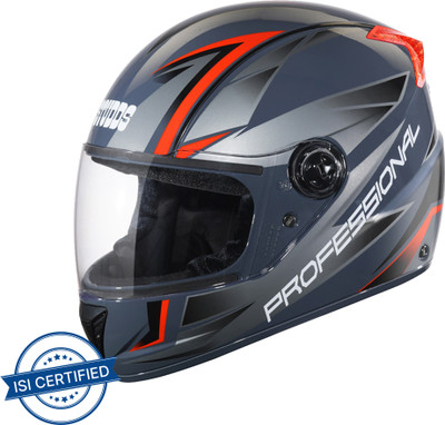 STUDDS Professional D2 Full Face Helmet (Grey N2, L) Motorbike Helmet(Grey)