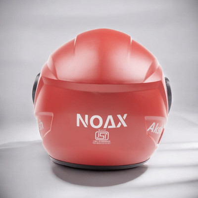 NOAX BRANDED ISI MARKED HELMET FOR UNISEX GENDER KEEP SAFE RIDING (SLFKSL_1333 Motorbike Helmet(Red)