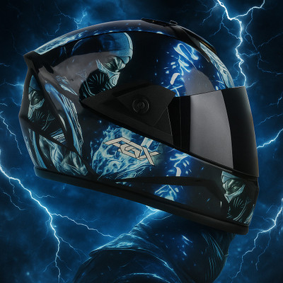 Racing-1 Fighter Ninja HD Graphics with Anti UV PC Visor ABS Material Unisex Motorbike Motorbike Helmet(Multicolor)