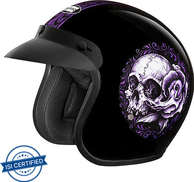 STUDDS JETSTAR CLASSIC D8 OPEN FACE BUILT FOR SPEED Motorbike Helmet(Matt Black)