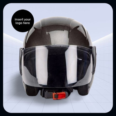 MonteX-1 Open Face Bike helmet LA5_HLT Motorbike Helmet(Black)