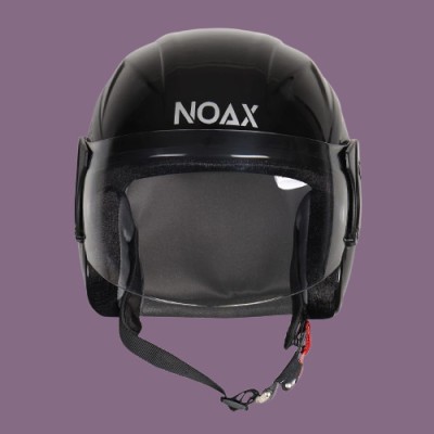 NOAX KING OF HELMET UNISEX OPEN FACE motorbike HELMET_25 Motorbike Helmet(Black)