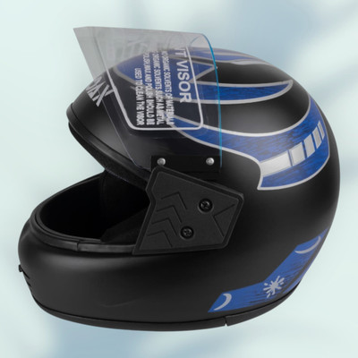 NOAX KING OF HELMET UNISEX OPEN FACE motorbike HELMET-105-Blue Matt Motorbike Helmet(Blue)