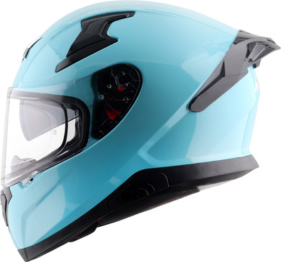 Axor Apex Solid Motorbike Helmet(Hex Blue)