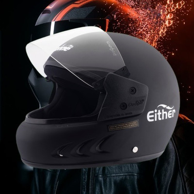 OZONE Full-Face Helmet_Either_Superior quality_Unisex_@V@62 Motorbike Helmet(METT BLACK)