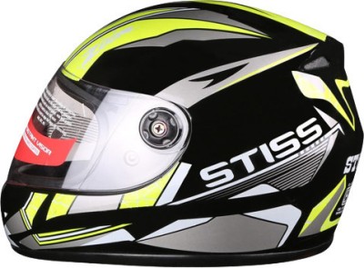 stiss Strong and Durable Stylish Matt Finish Full Face For Scooty Motorbike Helmet(Green)