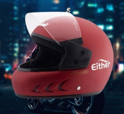 OZONE ONS_Premium Quality_Helmet_GV_@A@_86 Motorbike Helmet(Red)