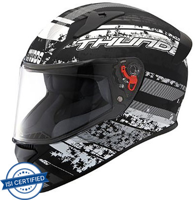 STUDDS Thunder D1 Motorbike Helmet(Matt Black N4)