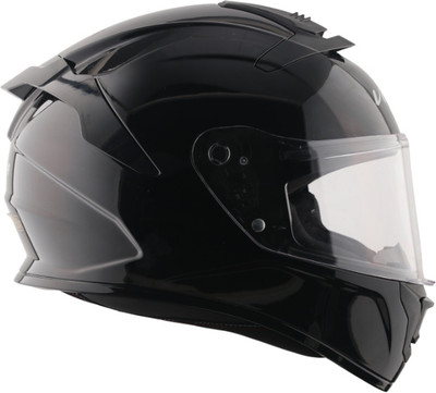 VEGA Turbo Full Face ISI Certified Solid Black Medium Motorsports Helmet(Black)