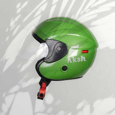 NOAX ISI marked helmet solid unisex helmet (fk271 Motorbike Helmet(Green)