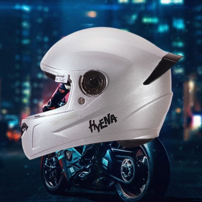 OZONE ONS_Premium Quality_Helmet_GV_@A@_20 Motorbike Helmet(SILVER WHITE)