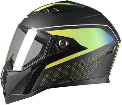 TVS Racing Anti Matter Motorbike Helmet(Matt Black Green)