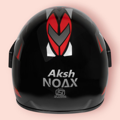 NOAX Helmet GOOD QUALITYFOR UNISEX for BIKE_-Green203203-Red jaal-ABCD Motorbike Helmet(Red)