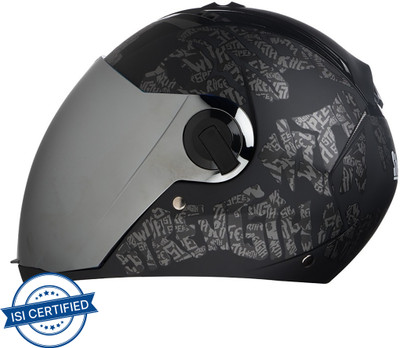 Steelbird Air SBA-2-Strength Motorbike Helmet(Matt Black/Grey with Chrome Visor)