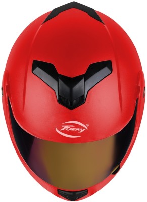 fuery Rainbow visor flipup Red RFU-73 Motorsports Helmet(Red)