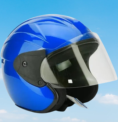 Lxt Blue_Half_face_Helmet_with ISI Certified_BL30 Motorbike Helmet(Blue)