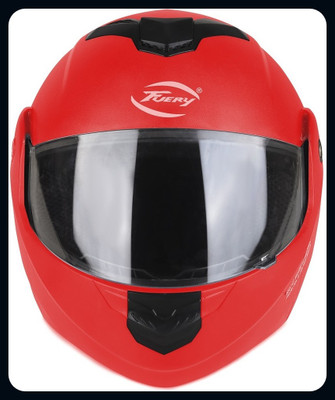 fuery Transparent visor flipup Red TFU-67_New Motorbike Helmet(Red)