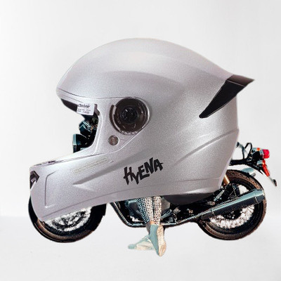 OZONE JSR_FULL FACE_Helmet_Hyana_Prime Quality_@$$14 Motorbike Helmet(Silver)