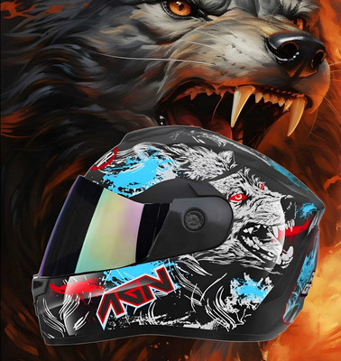 FOROLY AutoGreen Full Face ABS Material with Scratch Resistant Rainbow visor Motorbike Helmet(Multicolor)