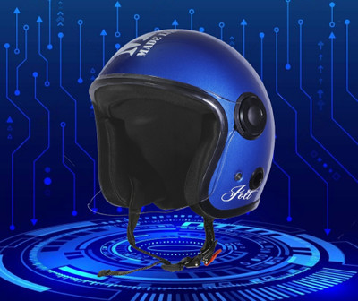 OZONE JSR_ HELMET_OPEN-FACE_SUPER QUALITY_AD@042 Motorbike Helmet(Blue)