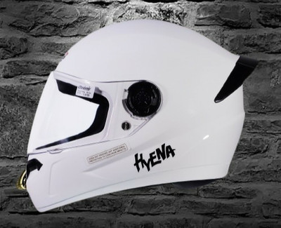 OZONE JSR_CLASS 1 QUALITY_FULLFACE_HYENA_HELMET_A1_L65 Motorbike Helmet(White)