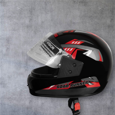 NOAX ISI MARKED KING OF HELMET UNISEX RIDDING HELMET TOP SELLING(DD-1310 Motorbike Helmet(Red)