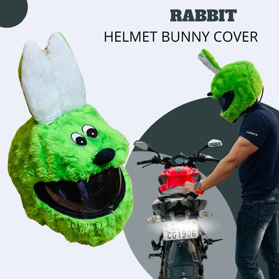 SRPHERE Green Rabbit Shape Style Bunny Helmet Cover For Full Face Helmet Motorbike Helmet(Green)
