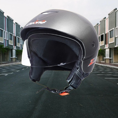 OZONE Zzz Plain_OF_Unisex_largesize_Oz081 Motorbike Helmet(Grey)