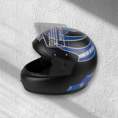 NOAX ISI MARKED KING OF HELMET UNISEX RIDDING HELMET TOP SELLING(DD-122 Motorbike Helmet(Blue)
