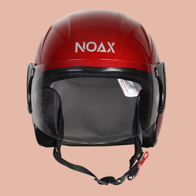 NOAX KING OF HELMET UNISEX OPEN FACE HELMET_131 Motorbike Helmet(Red)