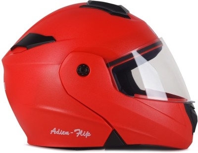 fuery Flip-up Plain Visor Blue Helmet Z074 Motorsports Helmet(Red)