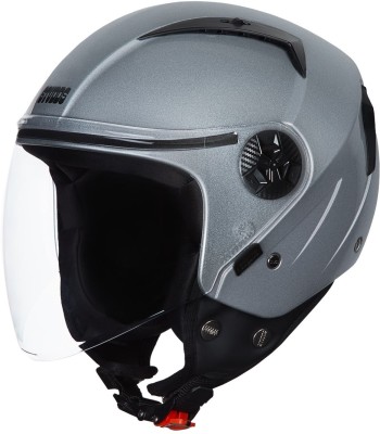 STUDDS Open Face Helmet Vogue Motorbike Helmet(Silver Grey)