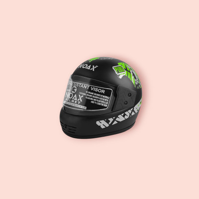 Font unisex full face quality helmet @@144-A-243-ABC Motorbike Helmet(Green)