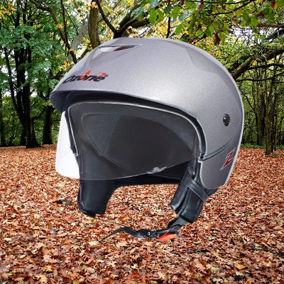 OZONE Zzz Plain_OF_Unisex_largesize_Oz036 Motorbike Helmet(Grey)
