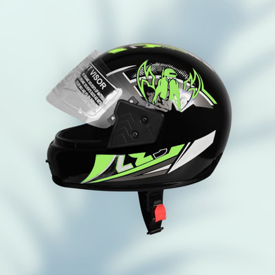 NOAX SAFETY HELMET FOR ONROAD RIDDING SOLID MATERIAL-TWO WHEELER(SLFK-AT-1356 Motorbike Helmet(Green)