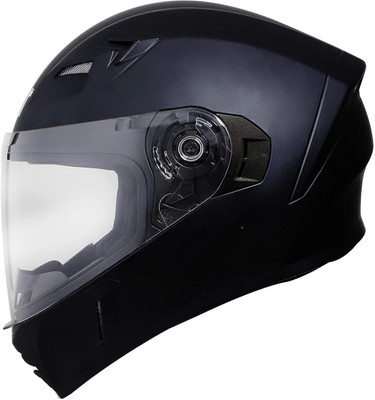 Shellhead SBA Hi-Quality Matte Full Face Helmet for men and women 600 MM Motorbike Helmet(Black)